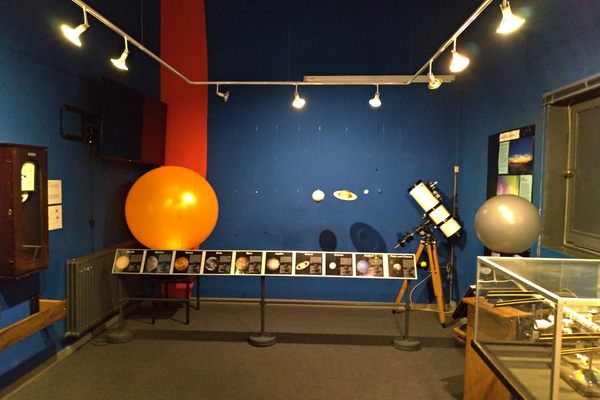 Inside the observatory.