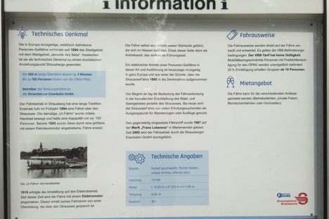 Information board at the Strausberg side