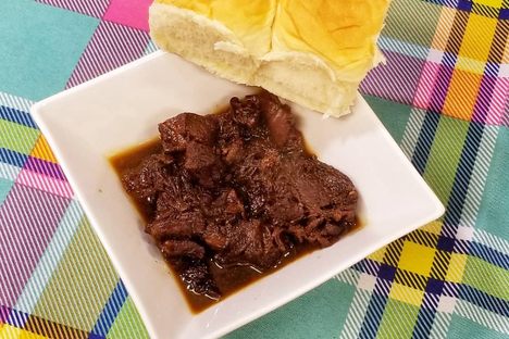 Pepperpot made with cassareep.