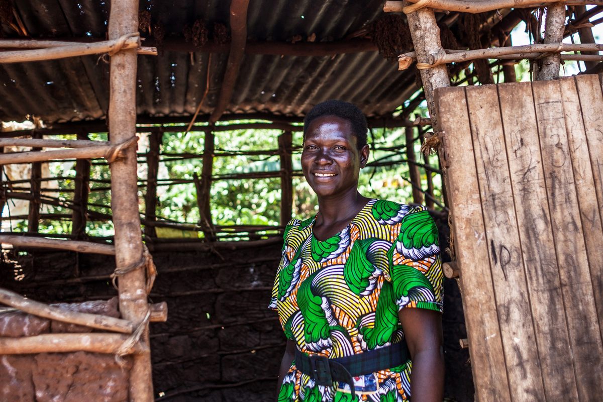 Irene Nabirye, photographed near her house in the village of Mawanga.