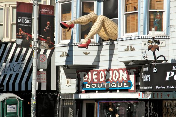 Boutique below and legs above