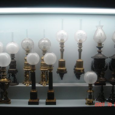 A selection of lamps on display.