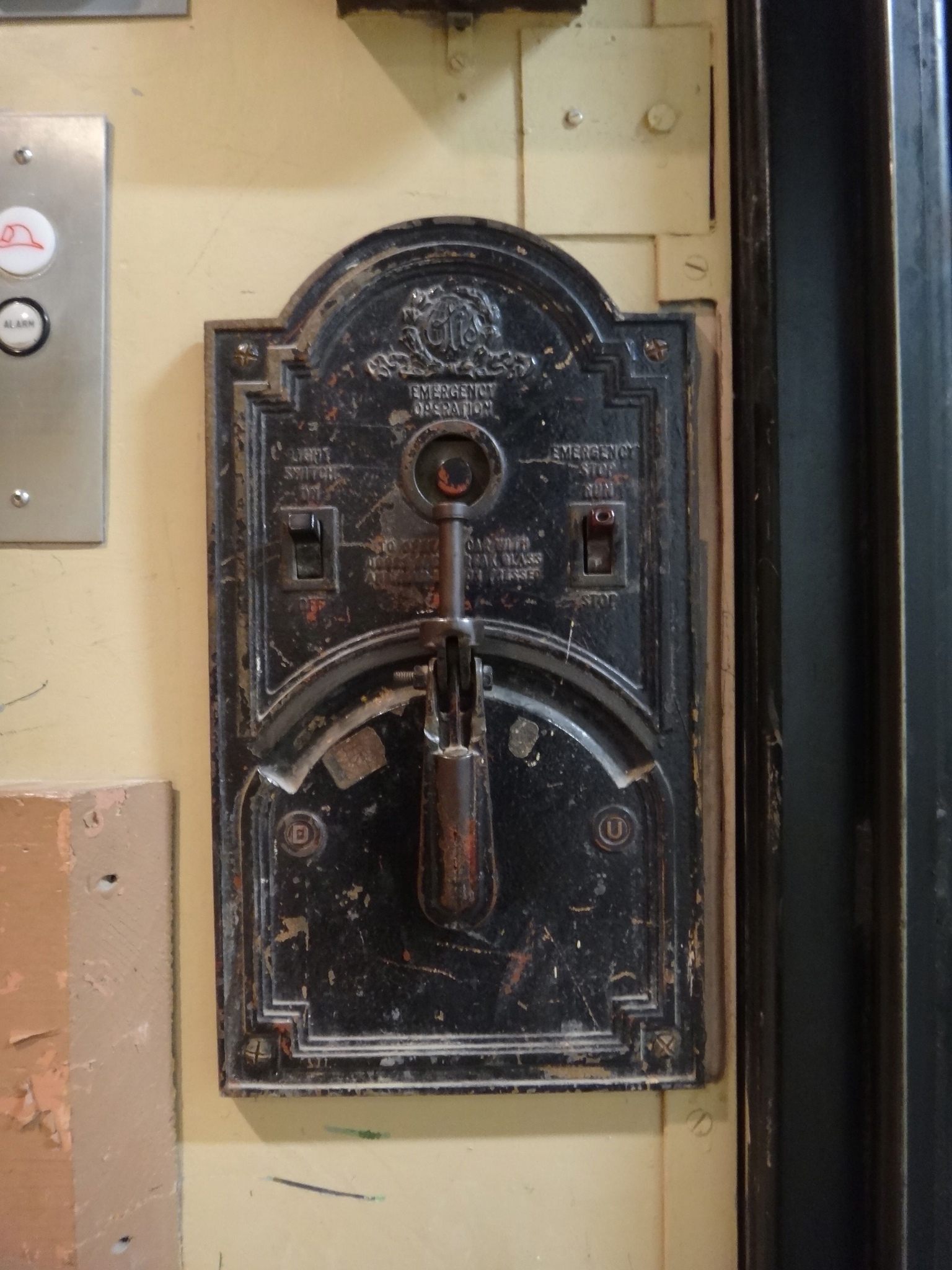 Controller on old sears elevator, San Antonio