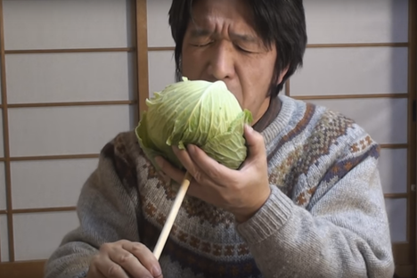 Watch a Japanese Man Play 'Amazing Grace' on a Cabbage