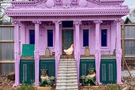 Greek Revival Folk Art Chicken Coop