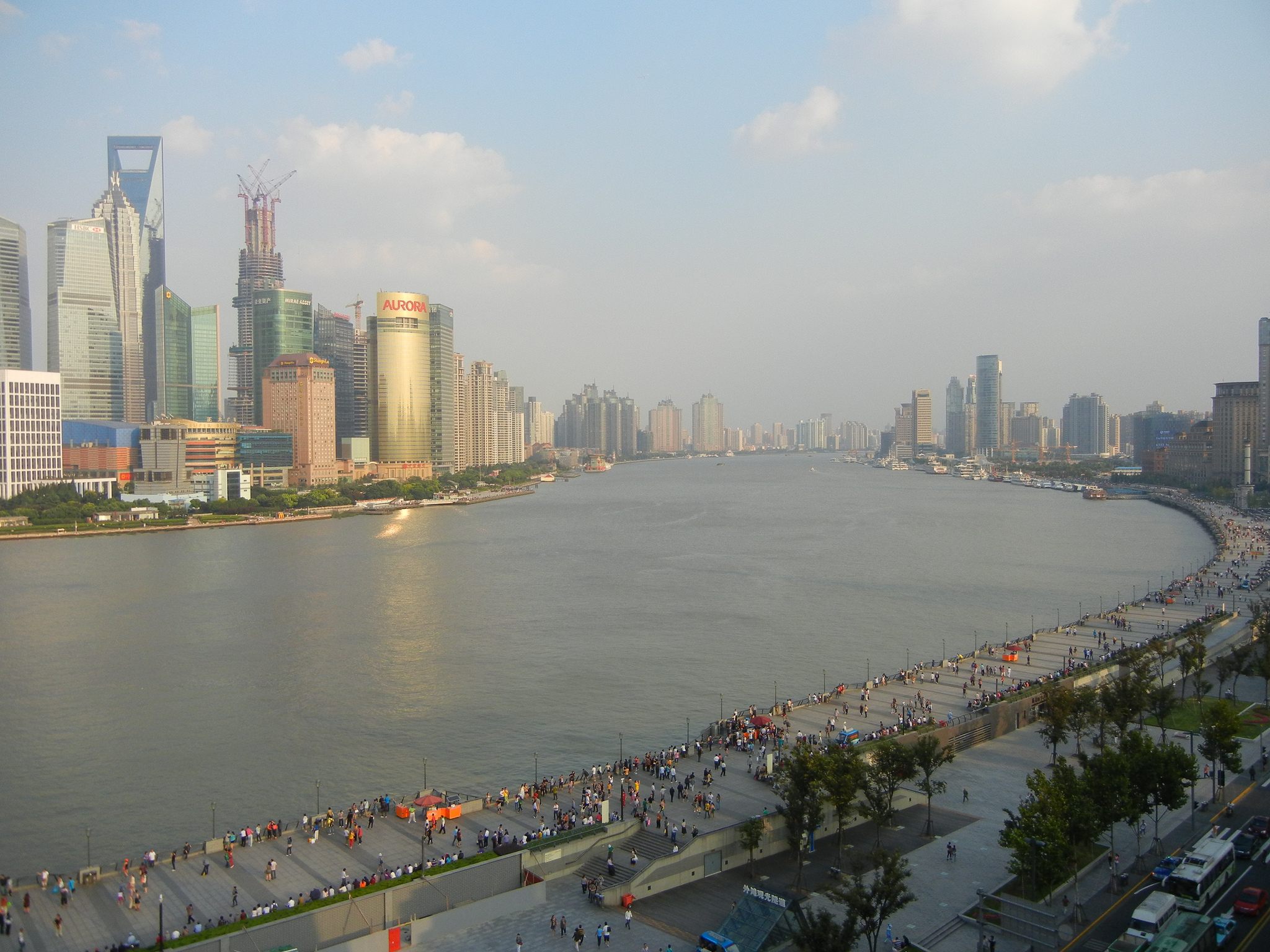 The small staircase ramp shown near the bottom of the photo was the sight of the disaster at the Bund riverfront. It has since been reconstructed.