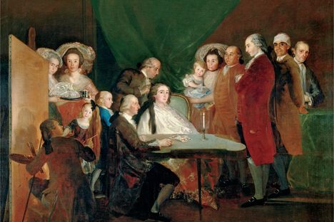 "La familia del infante don Luis" by Goya