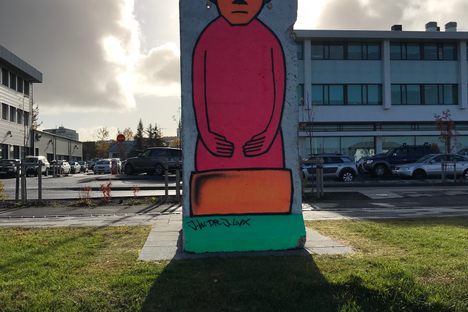 Piece of Berlin Wall In Iceland
