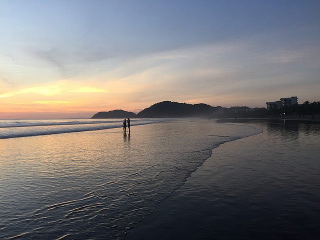 The beach at Jaco, Costa Rica.