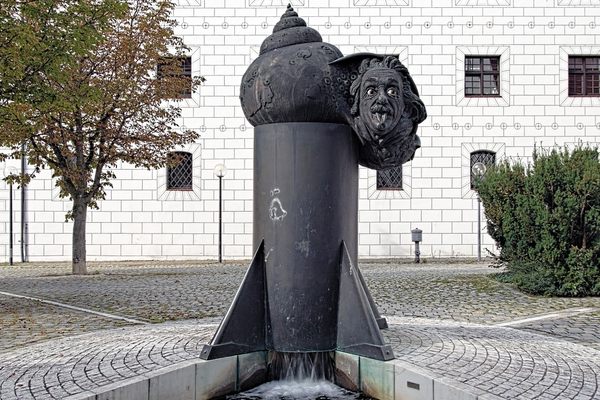 The quirky Einstein fountain.