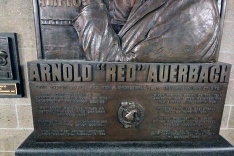 Red Auerbach Good Luck Plaque