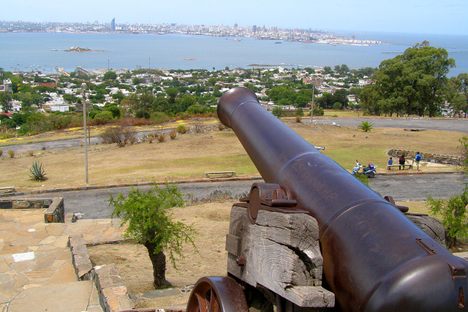 View across bay of Montevideo from the fort