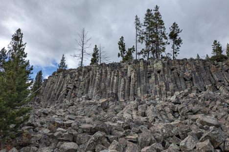 View of cliffs from picnic area