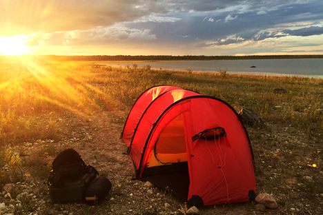 So far north, the sun never really sets. 