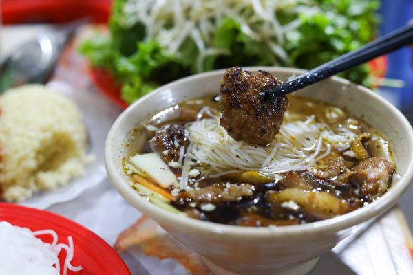 Bún chả is a riot of textures and flavors in a bowl.