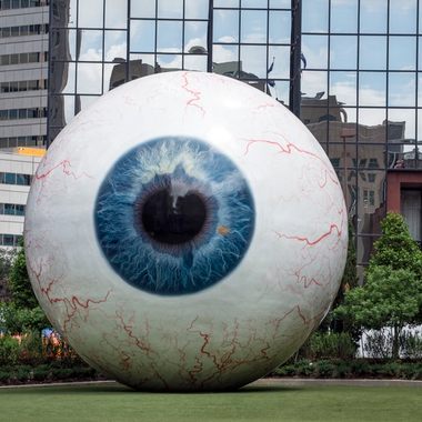 30-foot-tall 'Eye' sculpture in Dallas, Texas.