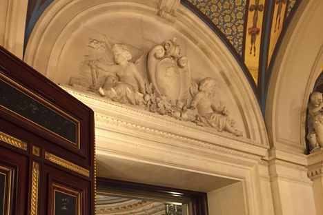 Hidden Train in a Cherub Relief