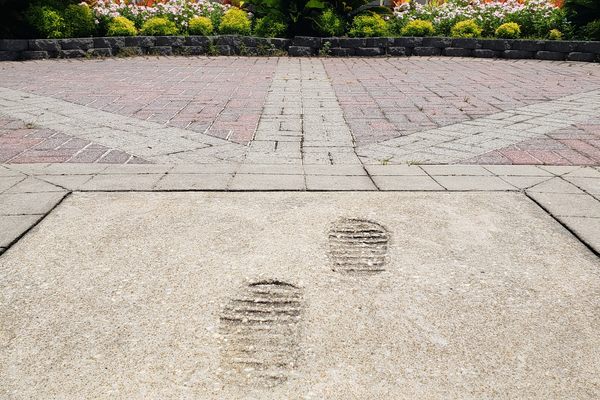 A larger view of the Myrtle Beach Convention Center plaza, where you’ll find the moon boot imprints of astronaut Charles Duke. The Apollo 16 Lunar Modular pilot left a photo of himself and his family on the moon before heading back to earth. It’s still there today.