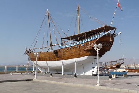 A large dhow in Sur.