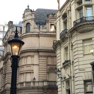 Find the lamp on a quiet side street just off the Strand.
