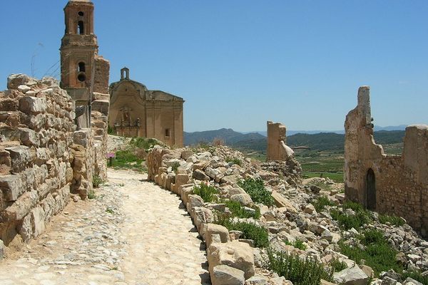 Church of Sant Pere amidst the ruins