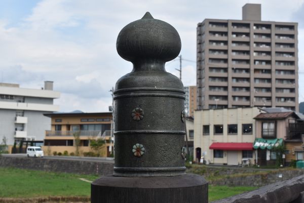 One of the bronze finials on the Upper Bridge.