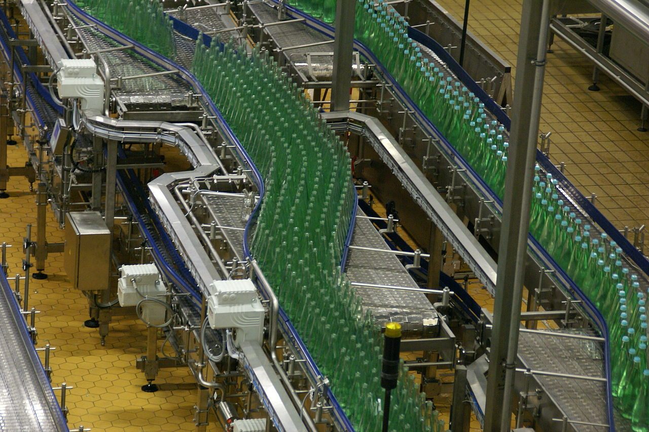 A mineral water bottling plant in Germany.