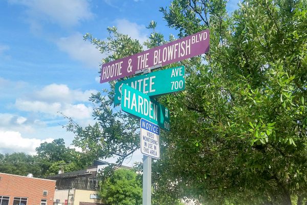 This section of Santee Avenue was renamed Hootie & the Blowfish Blvd.