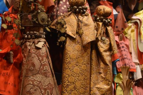 Hooded statuettes of Oshira-sama.