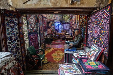 Cairo's Sharia Khayamiya—the Street of the Tentmakers, aka the Tentmakers Market—is the only place in the world where the decorative appliqué textile is made.  