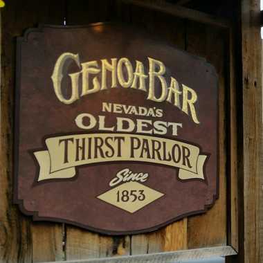 A sign declares this the oldest bar in Nevada.
