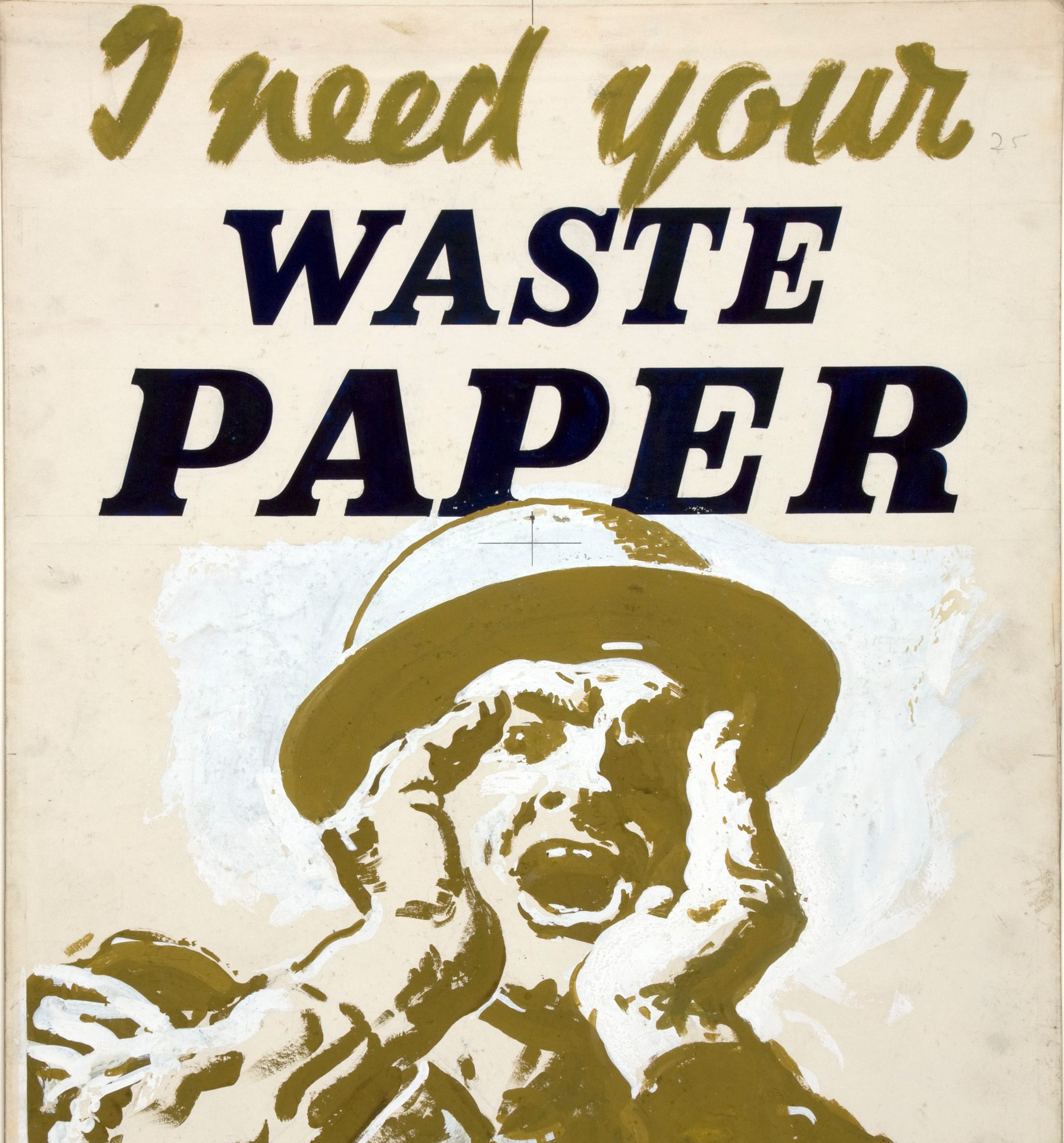 Paper Salvage poster, c. 1939-1946