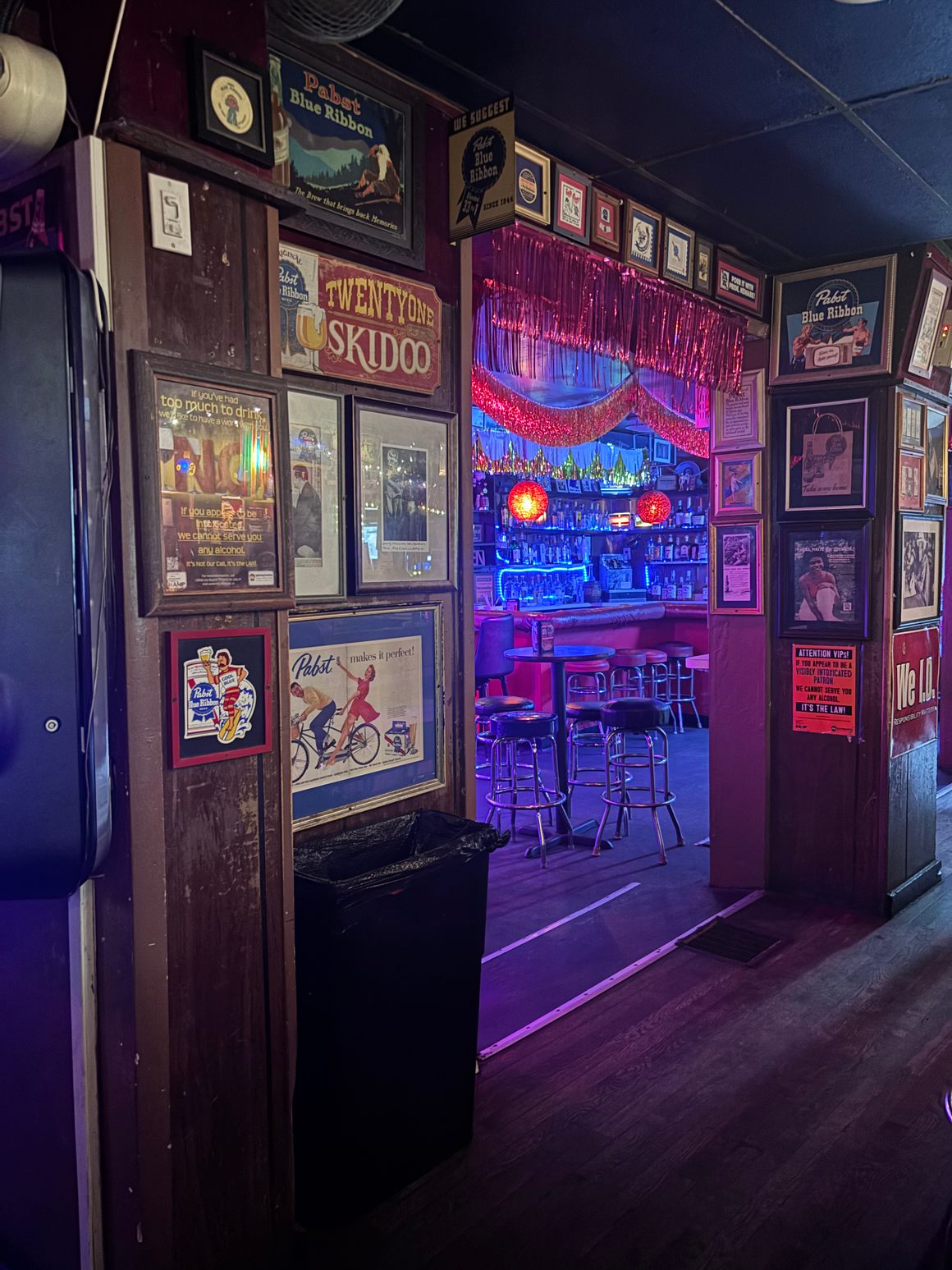 A view of the iconic Pabst memorabilia