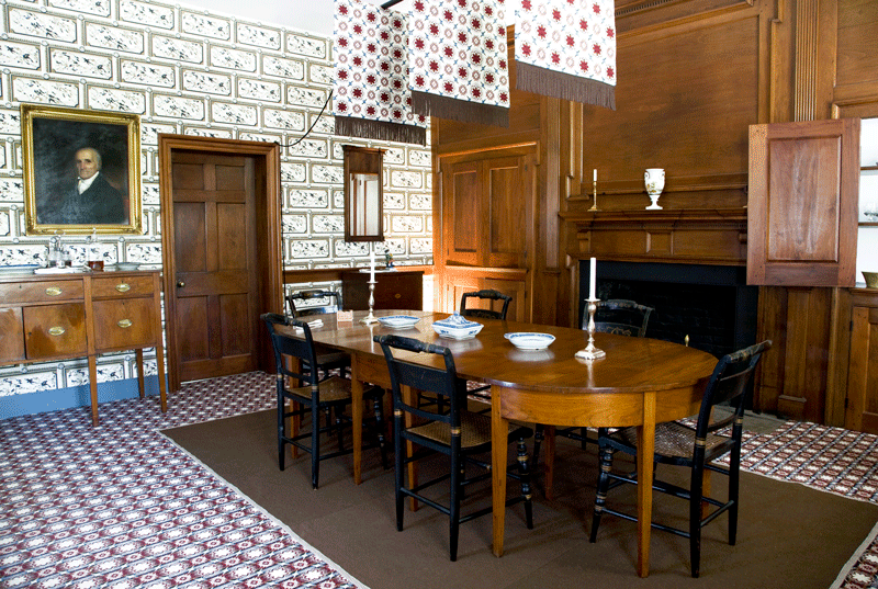 The punkah in the Locust Grove dining room in Louisville, Kentucky.