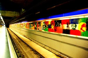 MADRID'S SPECTACULAR METRO MURAL FEW TRAVELERS NOTICE