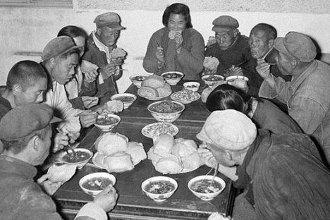 A People's Commune canteen pictured in 1958.
