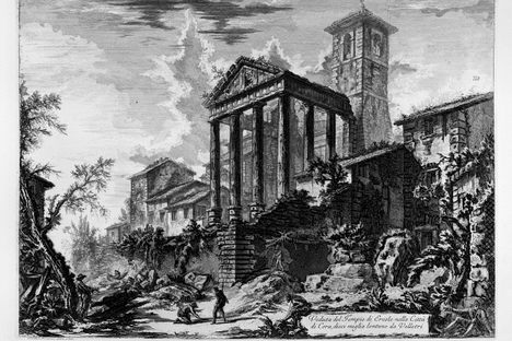 Piranesi's illustration from the 18th century. 