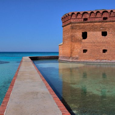 Fort Jefferson, moat and wall