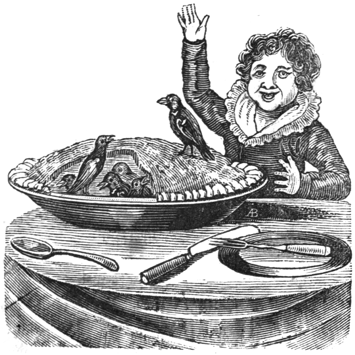 Four and twenty blackbirds baked in a pie–the blue-blood ancestor of the turducken. 