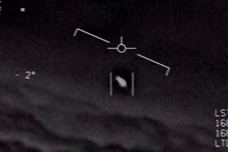 A still from a recently declassified Navy video from 2015 depicting ... well, no one is quite sure. 
