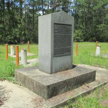 A granite monument surrounded by test wells marks the site of the nuclear bomb tests in southern Mississippi, code-named Salmon and Sterling.
