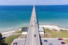 Drive over the Mackinac Bridge, sometimes known as the “Mighty Mac,” which is the longest suspension bridge in the western hemisphere.