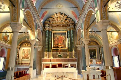 Inside the church