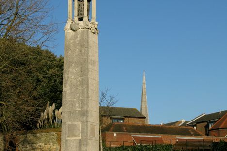The memorial just outside the city wall.