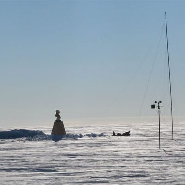 The Southern Pole of Inaccessibility Station covered by snow. (Wikimedia Commons)