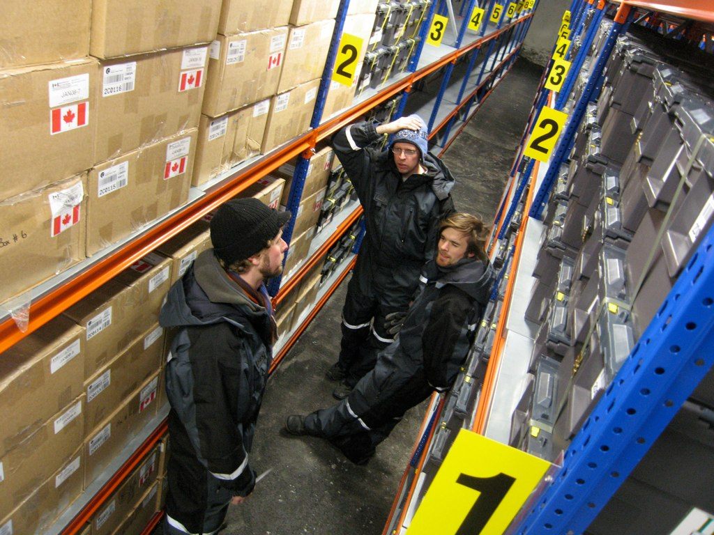 Workers chill out inside Svalbard's Vault 2. (Photo: Dag Terje Filip Endresen/Flickr)