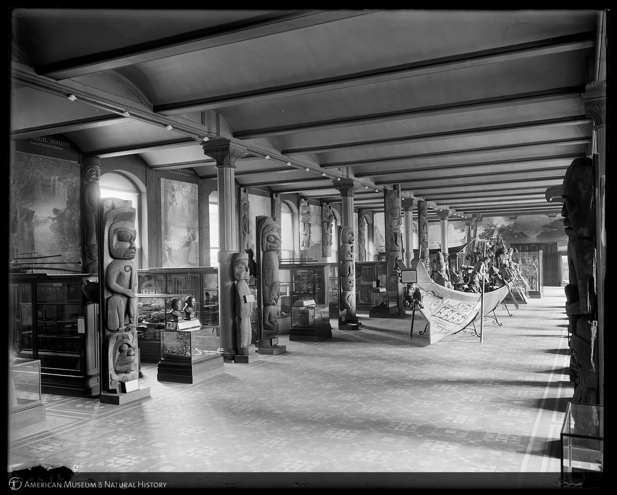 Light once poured into the Northwest Coast Hall, pictured here in 1914.