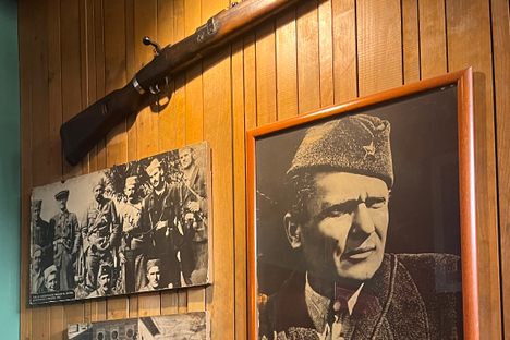 Tito memorabilia on the wall inside.