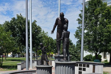 A Kansas memorial honors Jack Kilby, the inventor of the microchip.