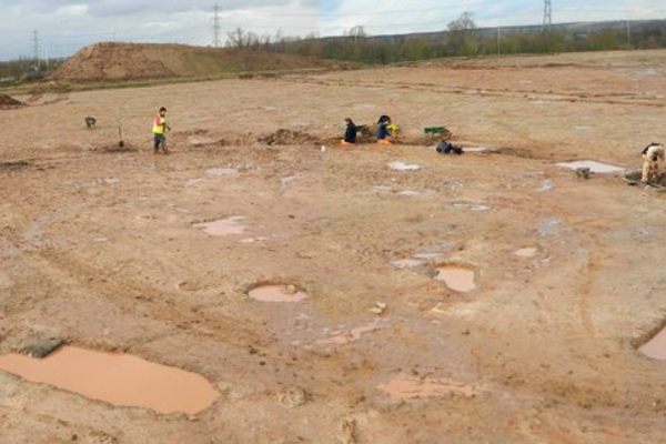 The cauldron enclosure near the end of the excavation.